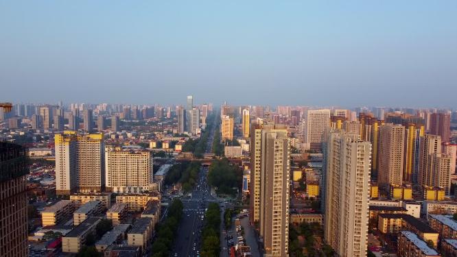 邯郸 地标 航拍 丛台公园 
