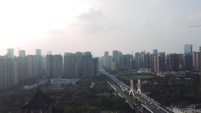 成都 地标 航拍 