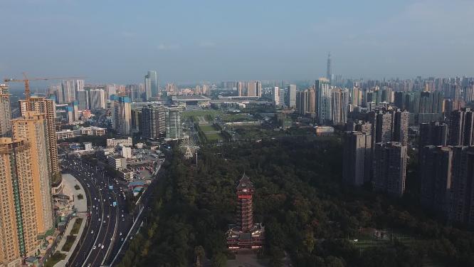 成都 地标 航拍 
