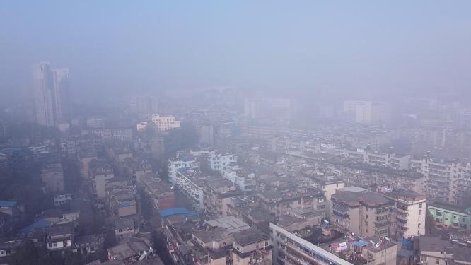 黄石市建筑航拍下落视角