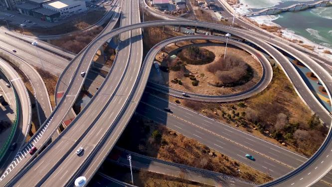 锦州城市道路航拍