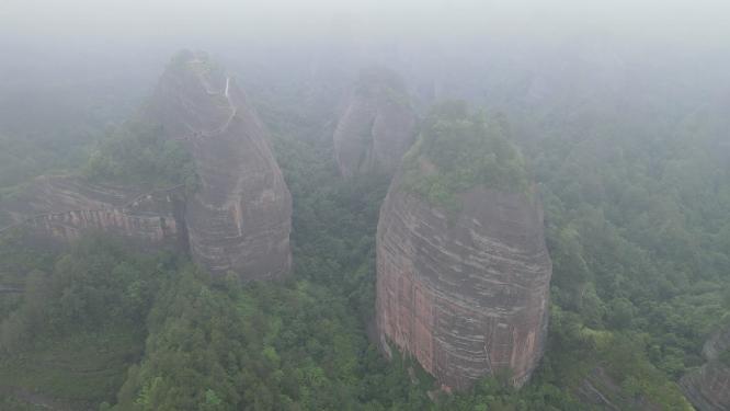 航拍湖南通道万佛山4A景区