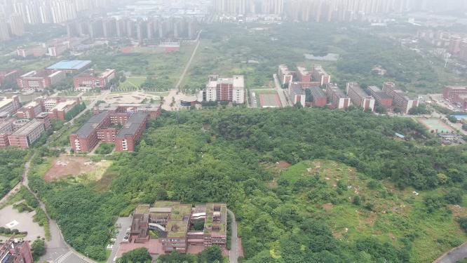 航拍湖南株洲湖南工业大学 