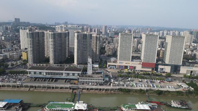 航拍湖北宜昌三峡旅游度假区