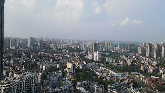 航拍湖北宜昌城市建设宜昌大景
