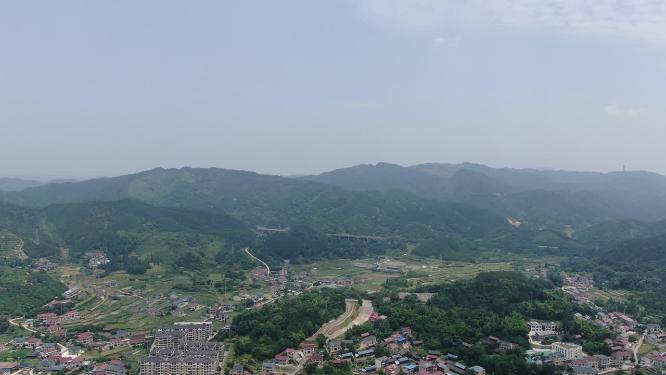 航拍丘陵大山森林植被