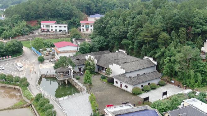 航拍湖南湘乡陈赓故居