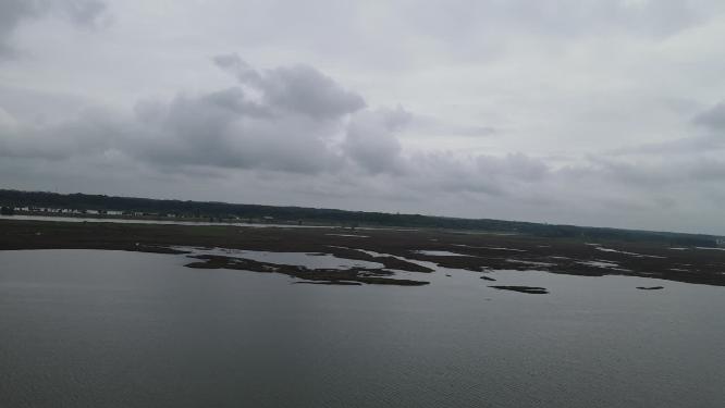 航拍湖南岳阳汨罗市国家湿地公园