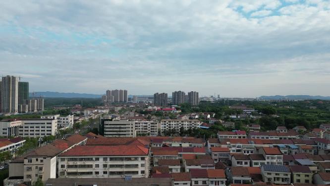 航拍湖南常德临澧县建设