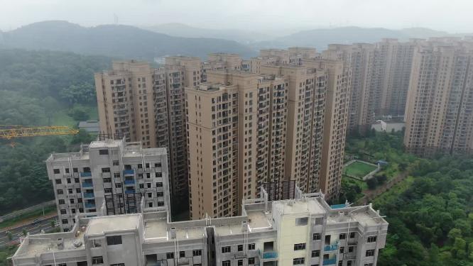 航拍湖南邵阳城市建设邵阳高楼邵阳大景
