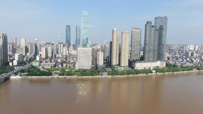 航拍湖南长沙城市建设长沙大景