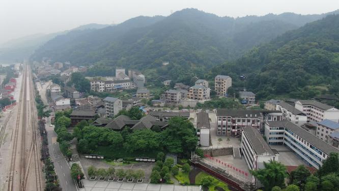 航拍湖南通道转兵纪念馆