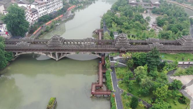 邵阳城步县荣昌风雨桥航拍