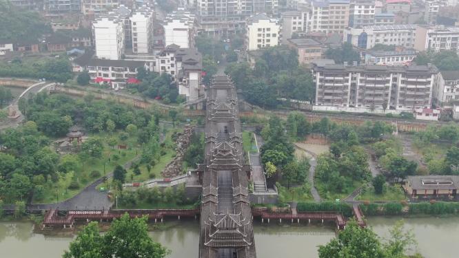 邵阳城步县荣昌风雨桥航拍