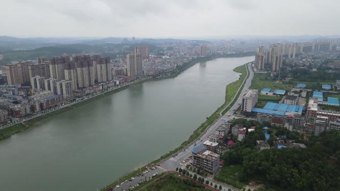 航拍湖南邵阳隆回县赧水风光