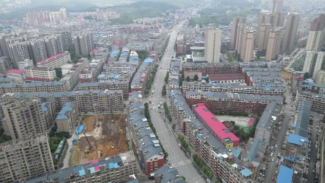 航拍湖南邵阳隆回县建设