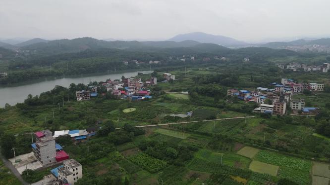 航拍湖南邵阳隆回县建设