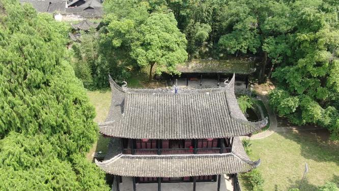 航拍湖南怀化黔阳古城芙蓉楼
