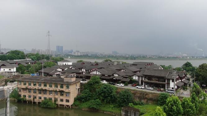 城市航拍湖南湘潭窑湾历史文化旅游街区