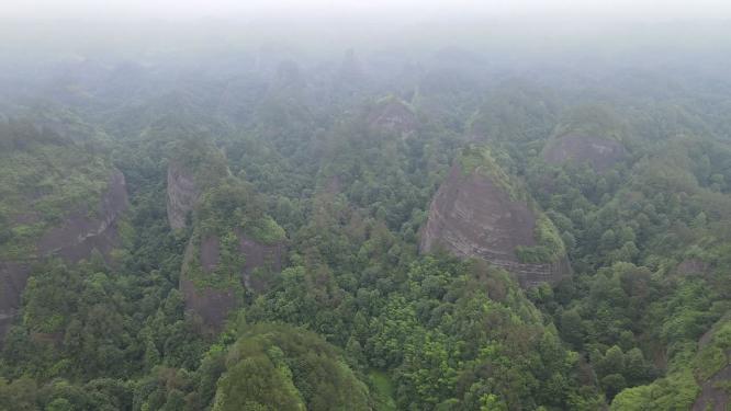 航拍湖南通道万佛山4A景区