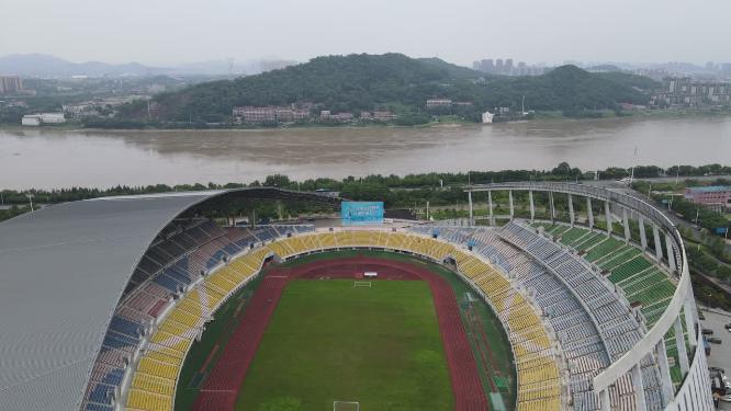 航拍湖南株洲奥林匹克公园