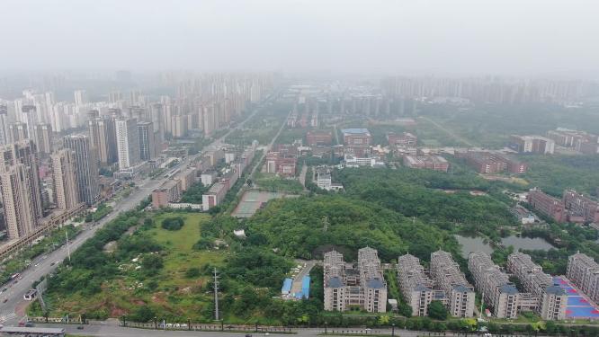 航拍湖南株洲湖南工业大学 