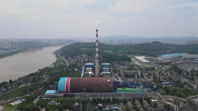 航拍湖南株洲工业区工业厂房