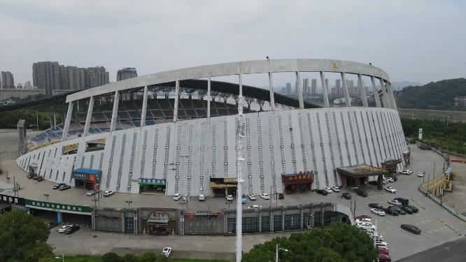 航拍湖南株洲奥林匹克公园