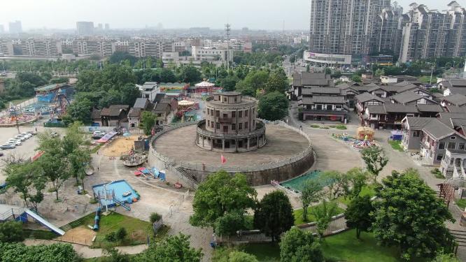 城市航拍湖南湘潭潭宝汽车站遗址