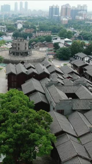 城市航拍湖南湘潭窑湾历史文化旅游街区