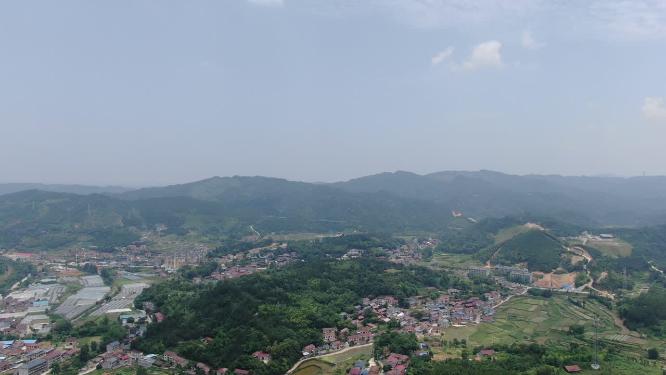 航拍丘陵大山森林植被