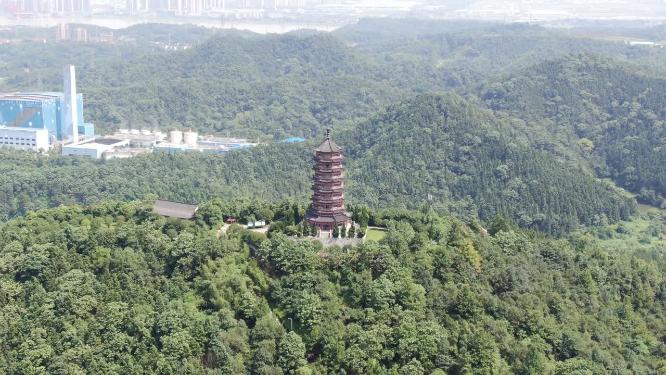 航拍湖南湘潭盘龙大观园4A景区