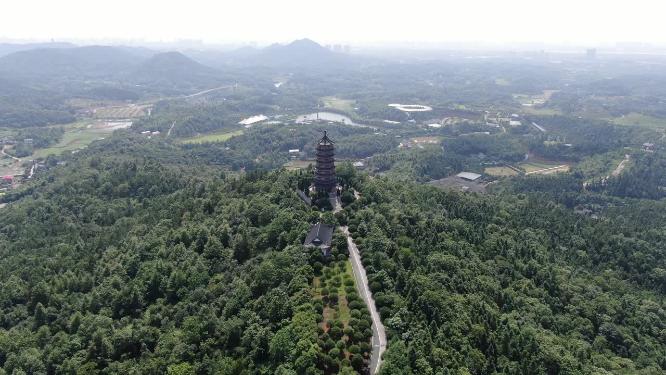 航拍湖南湘潭盘龙大观园4A景区