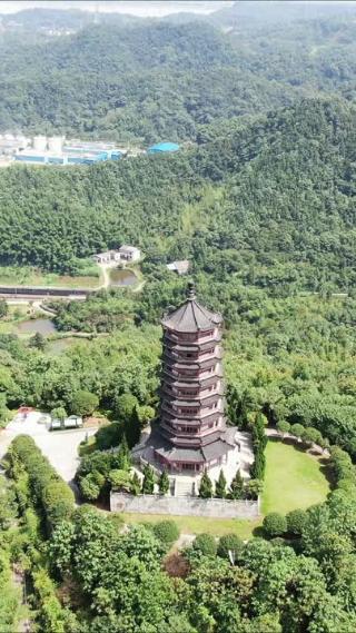 旅游景区湖南湘潭盘龙大观园八合塔