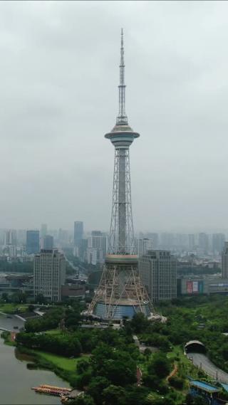 航拍湖南株洲神农城