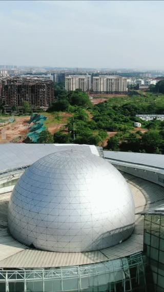 湖南省科学技术馆长沙市科技馆航拍