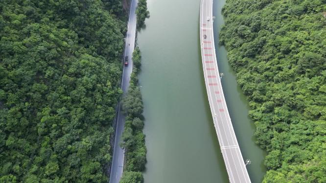 航拍最美水上公路古昭公路