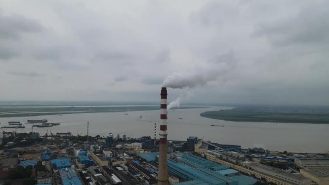航拍湖南岳阳工业区厂房
