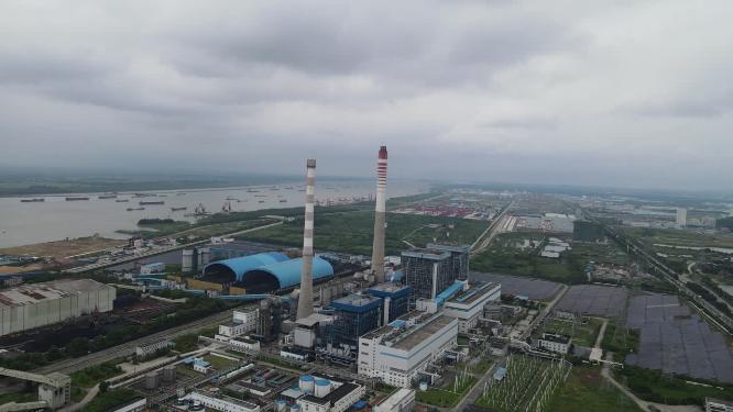 航拍湖南岳阳工业区厂房