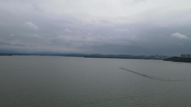 航拍湖南岳阳芭蕉湖景区