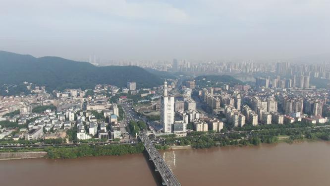 航拍湖南长沙城市建设长沙大景