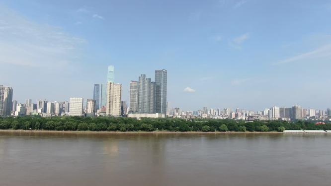 航拍湖南长沙城市建设长沙大景