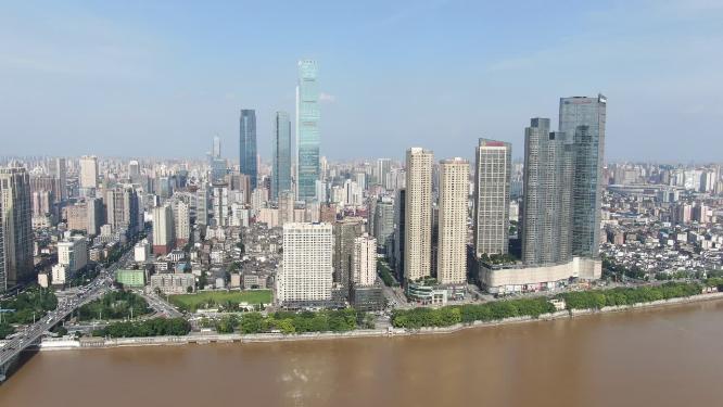 航拍湖南长沙城市建设长沙大景
