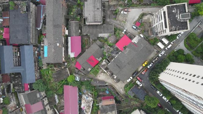 航拍湖南邵阳城市建设城市天际线
