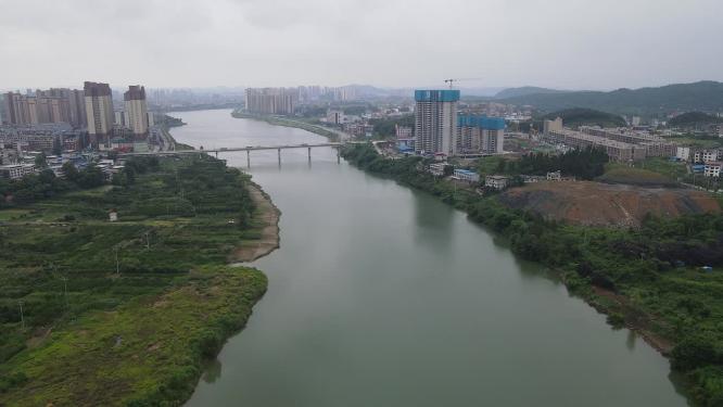 航拍湖南邵阳隆回县赧水风光