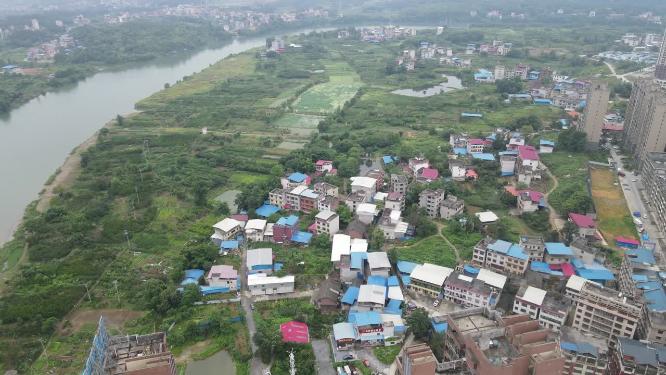 航拍湖南邵阳隆回县建设