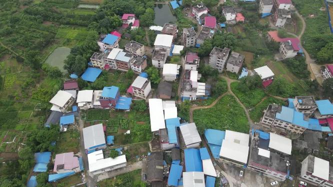 航拍湖南邵阳隆回县建设