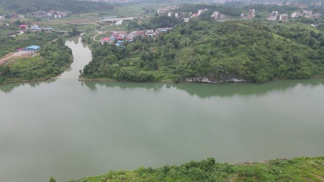 航拍湖南邵阳隆回县赧水风光