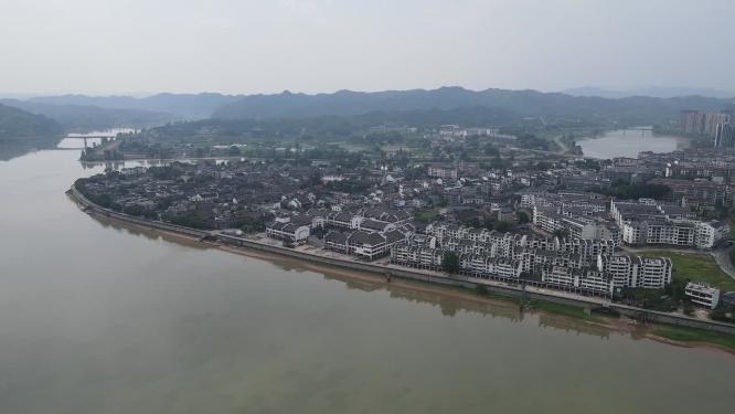 航拍湖南怀化明清古城黔阳古城