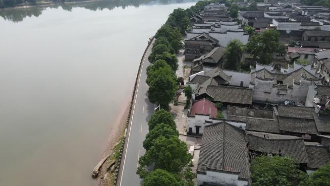 航拍湖南怀化明清古城黔阳古城